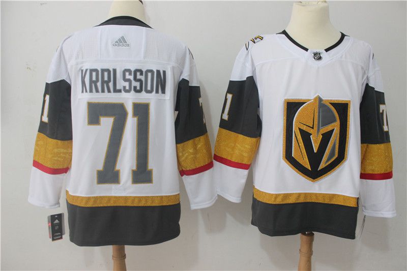 Men Vegas Golden Knights #71 Krrlsson Fanatics Branded Breakaway Home White Adidas NHL Jersey